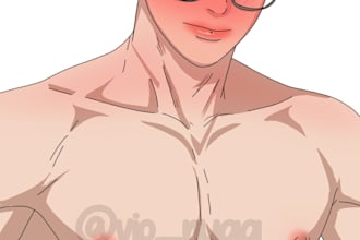illustrate couple illustrations with manhwa style
