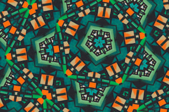 make seamless,  geometrical, floral digital pattern design