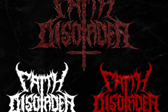 make custom death metal logo for your band or brand