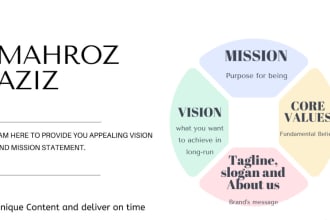 write an appealing mission and vision statement