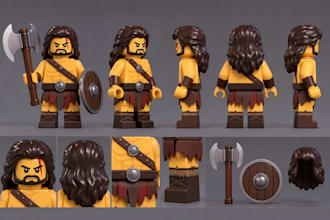 create a customized lego figure for 3d printing
