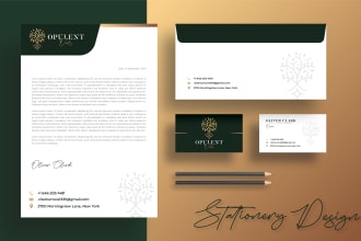 design a professional business card and stationery