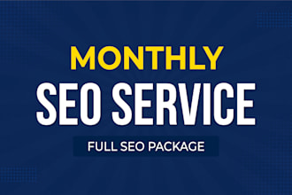 provide complete monthly SEO service full package for ecommerce