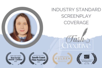 provide industry standard script coverage and feedback