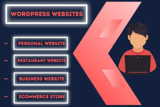 create personal, restaurant, portfolio website in wordpress
