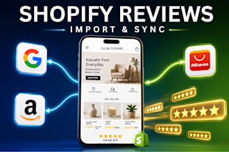 do shopify reviews import from aliexpress, amazon, or google