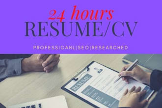 create resume within 24 hours
