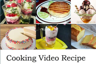 create a great unique original cooking video recipe like tasty style food
