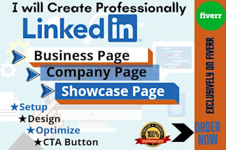 setup optimize linkedin business page, showcase page