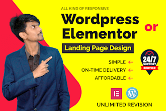 design wordpress landing page or elementor landing page