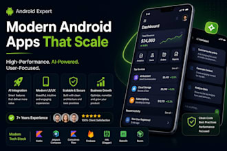 build professional android app with kotlin or java