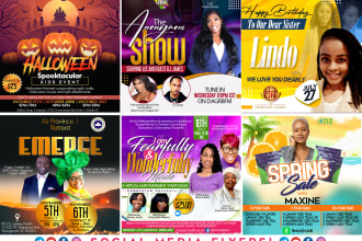 design a creative social media flyer, fb or instagram, church flyer