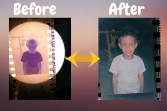 extract photos from old negative camera in high quality
