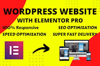 design, redesign, clone website using wordpress, elementor pro, woocommerce