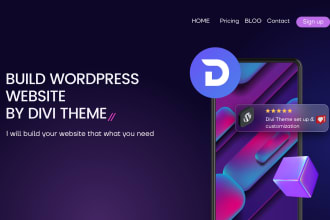 build full wordpress website or landing page  by divi theme