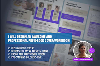 design an awesome and professional PDF ebook cover workbook