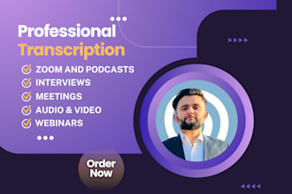 transcribe video audio youtube interview podcast webinar zoom medical transcript