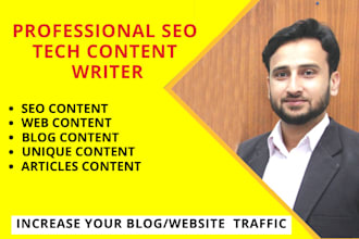 write optimized tech content, tech articles, tech blogs for your website