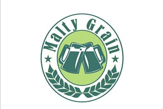 design malty grain logo