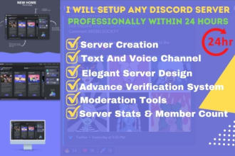 setup nft and crypto discord servers within 24 hours
