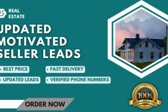 provide you motivated sellers cash buyers off market leads with skip tracing