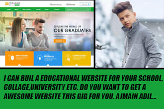 make a educational website for your educational company