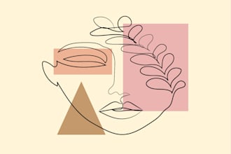 draw minimalist line art illustration in 1 day