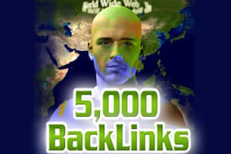 create 5,000 backlinks to your site with one anchor text