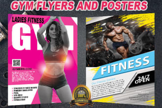 gym fitness workout yoga flyers