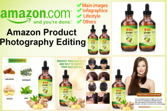 do amazon product photo editing, infographic and lifestyle
