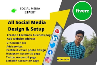 create, design and setup social media business page