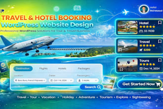 develop a responsive travel and hotel booking website