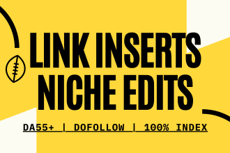 provide top quality link insert on da55 minimum site