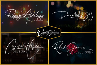 do an eye catching signature logo with full copyrights
