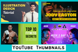 design amazing eye catching youtube thumbnail for you