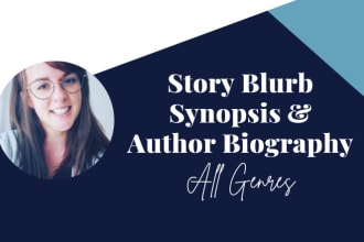 write a captivating book blurb and author bio section