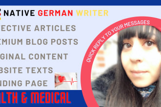 write professional blog posts in german