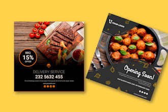 design food flyer, restaurant flyer, and menu card