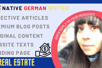 write professional blog posts in german