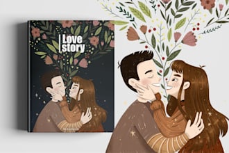 book cover, illustration for book