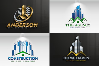 design unique luxury property, realtor and constructions logo for your company