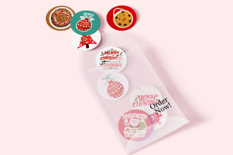 design a custom christmas sticker pack