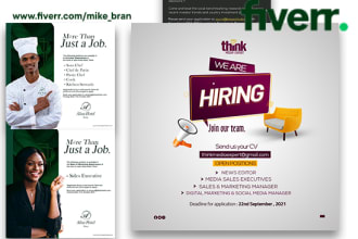 design a recruitment or job hiring flyer for your business