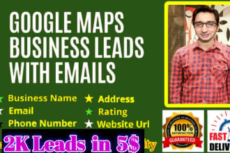 google map scrapping with email scrape, local lead generation