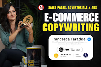 be your ecommerce sales page, advertorial and ads copywriter
