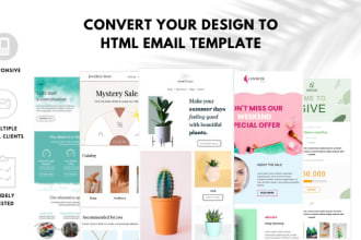 convert your design layout into email template HTML code