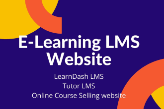 create elearning website or online course selling website