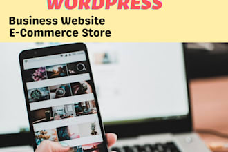 build wordpress website design and e commerce store