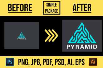 redesign,vectorize,update,fix,edit your logo and convert raster to vector