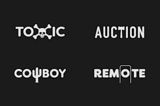 make 2 simple minimalist wordmark logo design